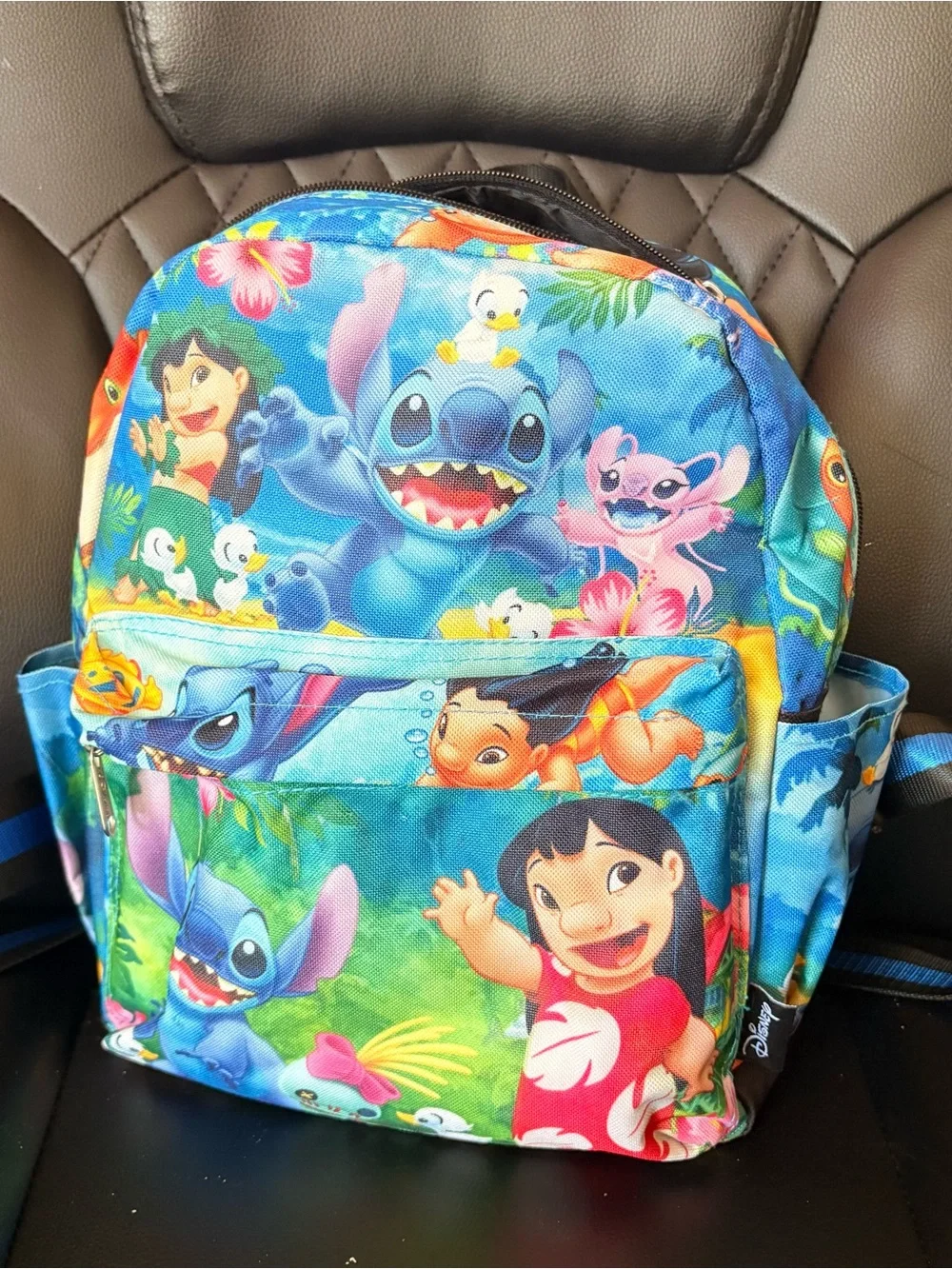 Disney Lilo & Stitch Bright Blue Multicolor Kids Backpack